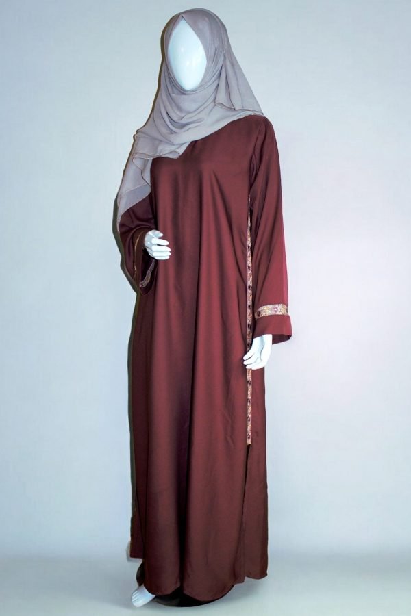 Sophisticated Mulberry Majesty Abaya for Special Occasions